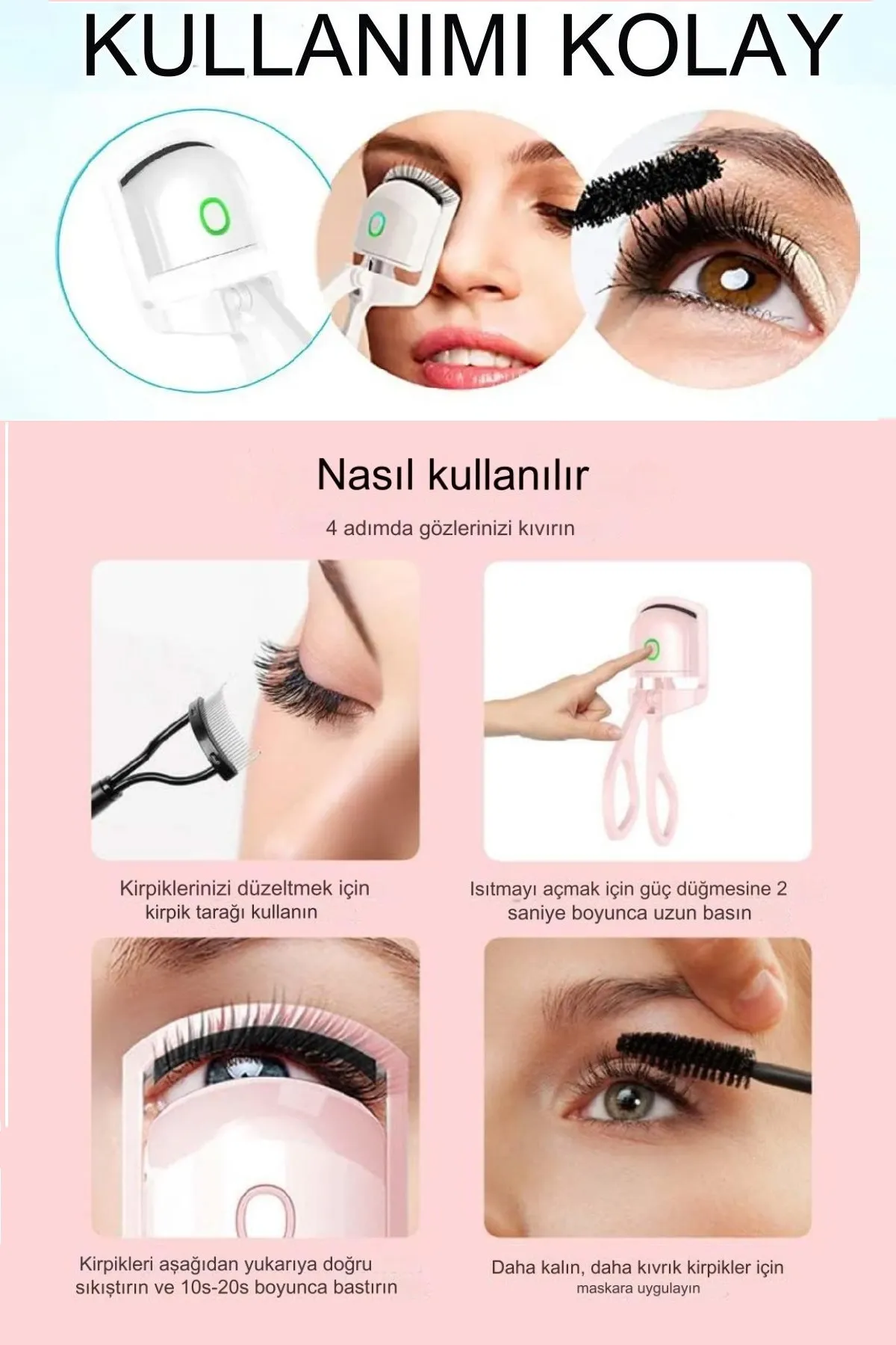 Isıtıcılı Kirpik Maşası